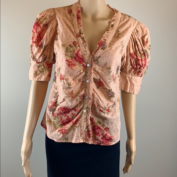 LoveShack Fancy Jules floral blouse NWT XS - Picture 6 of 10